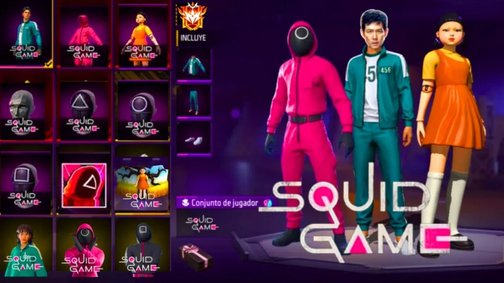 skins juego del calamar free fire