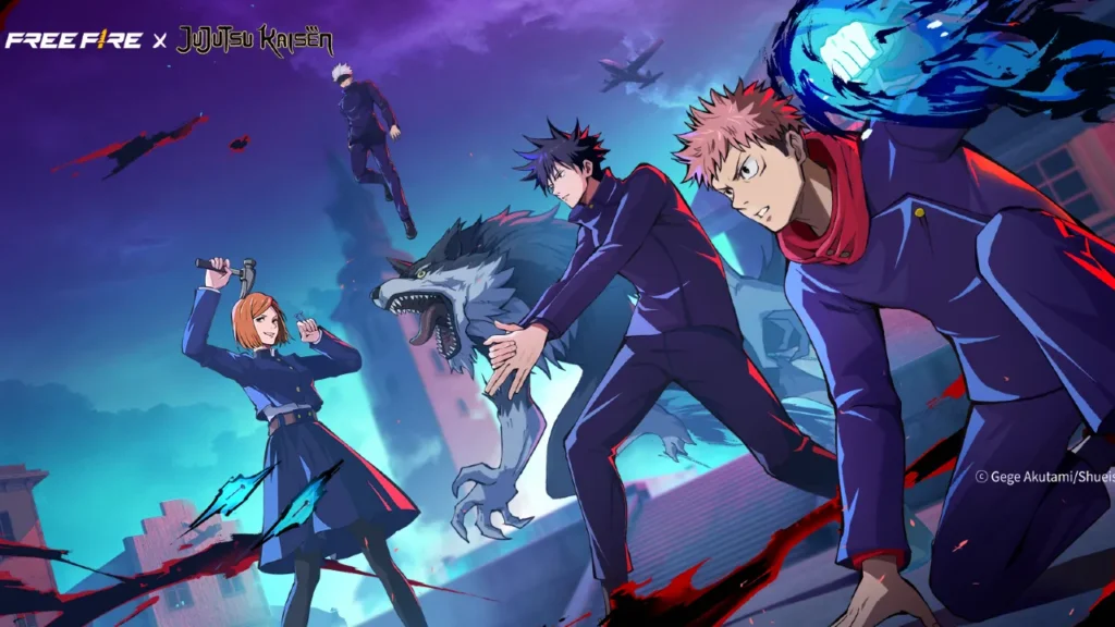 COLABORACION de JUJUTSU KAISEN en FREE FIRE, jujutsu kaisen free fire